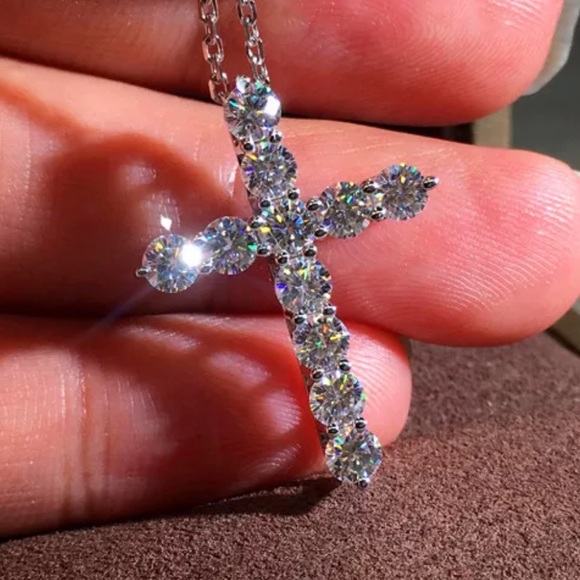 Sterling Silver Cross Necklace - Picture 2 of 4